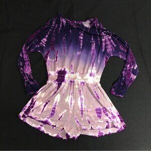 Mini Young Fabulous & Broke Purple Tie Dye Long sleeved